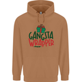 Gangsta Wrapper Funny Christmas Present Mens 80% Cotton Hoodie Caramel Latte