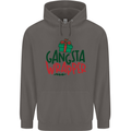 Gangsta Wrapper Funny Christmas Present Mens 80% Cotton Hoodie Charcoal