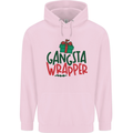 Gangsta Wrapper Funny Christmas Present Mens 80% Cotton Hoodie Light Pink