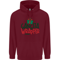 Gangsta Wrapper Funny Christmas Present Mens 80% Cotton Hoodie Maroon