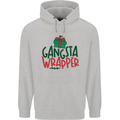 Gangsta Wrapper Funny Christmas Present Mens 80% Cotton Hoodie Sports Grey