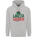 Gangsta Wrapper Funny Christmas Present Mens 80% Cotton Hoodie Sports Grey