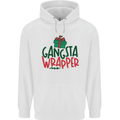 Gangsta Wrapper Funny Christmas Present Mens 80% Cotton Hoodie White