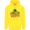 Gangsta Wrapper Funny Christmas Present Mens 80% Cotton Hoodie Yellow
