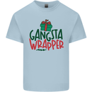 Gangsta Wrapper Funny Christmas Present Mens Cotton T-Shirt Tee Top Light Blue