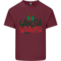 Gangsta Wrapper Funny Christmas Present Mens Cotton T-Shirt Tee Top Maroon