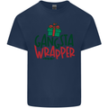 Gangsta Wrapper Funny Christmas Present Mens Cotton T-Shirt Tee Top Navy Blue