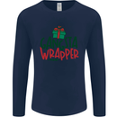 Gangsta Wrapper Funny Christmas Present Mens Long Sleeve T-Shirt Navy Blue