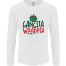 Gangsta Wrapper Funny Christmas Present Mens Long Sleeve T-Shirt White