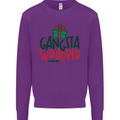 Gangsta Wrapper Funny Christmas Present Mens Sweatshirt Jumper Purple