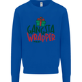 Gangsta Wrapper Funny Christmas Present Mens Sweatshirt Jumper Royal Blue