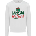 Gangsta Wrapper Funny Christmas Present Mens Sweatshirt Jumper White