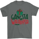 Gangsta Wrapper Funny Christmas Present Mens T-Shirt Cotton Gildan Charcoal