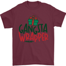 Gangsta Wrapper Funny Christmas Present Mens T-Shirt Cotton Gildan Maroon
