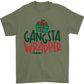 Gangsta Wrapper Funny Christmas Present Mens T-Shirt Cotton Gildan Military Green