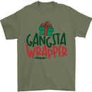 Gangsta Wrapper Funny Christmas Present Mens T-Shirt Cotton Gildan Military Green