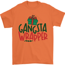 Gangsta Wrapper Funny Christmas Present Mens T-Shirt Cotton Gildan Orange