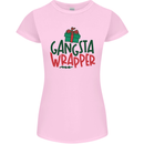 Gangsta Wrapper Funny Christmas Present Womens Petite Cut T-Shirt Light Pink