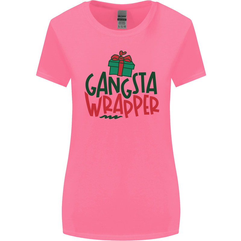 Gangsta Wrapper Funny Christmas Present Womens Wider Cut T-Shirt Azalea