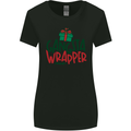 Gangsta Wrapper Funny Christmas Present Womens Wider Cut T-Shirt Black