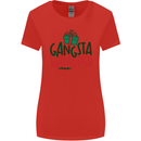 Gangsta Wrapper Funny Christmas Present Womens Wider Cut T-Shirt Red