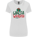 Gangsta Wrapper Funny Christmas Present Womens Wider Cut T-Shirt White