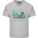Gardener Funny Gardening Garden Plants Mens V-Neck Cotton T-Shirt Sports Grey