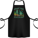 Gardening Fucculent Funny Plant Botanist Cotton Apron 100% Organic Black