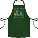 Gardening Fucculent Funny Plant Botanist Cotton Apron 100% Organic Forest Green