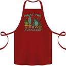 Gardening Fucculent Funny Plant Botanist Cotton Apron 100% Organic Maroon