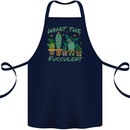 Gardening Fucculent Funny Plant Botanist Cotton Apron 100% Organic Navy Blue