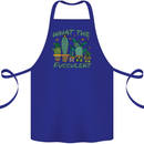Gardening Fucculent Funny Plant Botanist Cotton Apron 100% Organic Royal Blue
