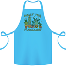 Gardening Fucculent Funny Plant Botanist Cotton Apron 100% Organic Turquoise