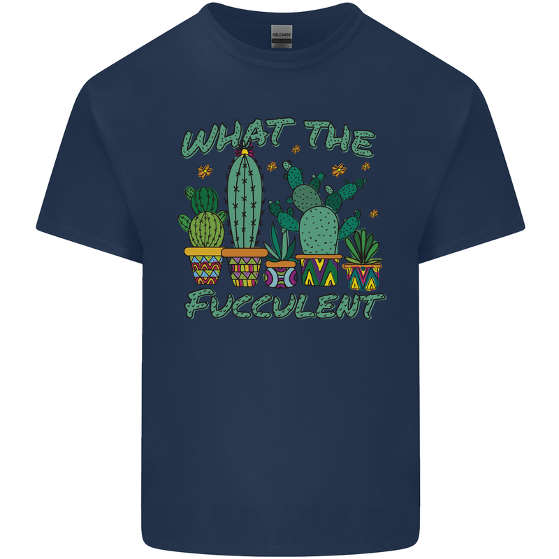 Gardening Fucculent Funny Plant Botanist Kids T-Shirt Childrens Navy Blue
