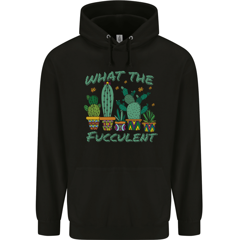 Gardening Fucculent Funny Plant Botanist Mens 80% Cotton Hoodie Black