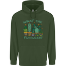 Gardening Fucculent Funny Plant Botanist Mens 80% Cotton Hoodie Forest Green