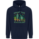 Gardening Fucculent Funny Plant Botanist Mens 80% Cotton Hoodie Navy Blue