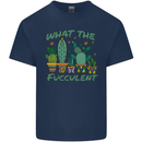 Gardening Fucculent Funny Plant Botanist Mens Cotton T-Shirt Tee Top Navy Blue