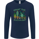 Gardening Fucculent Funny Plant Botanist Mens Long Sleeve T-Shirt Navy Blue