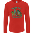 Gardening Fucculent Funny Plant Botanist Mens Long Sleeve T-Shirt Red