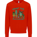 Gardening Fucculent Funny Plant Botanist Mens Sweatshirt Jumper Bright Red