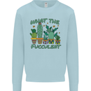 Gardening Fucculent Funny Plant Botanist Mens Sweatshirt Jumper Light Blue