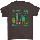 Gardening Fucculent Funny Plant Botanist Mens T-Shirt Cotton Gildan Dark Chocolate