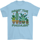 Gardening Fucculent Funny Plant Botanist Mens T-Shirt Cotton Gildan Light Blue