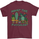 Gardening Fucculent Funny Plant Botanist Mens T-Shirt Cotton Gildan Maroon