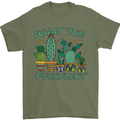 Gardening Fucculent Funny Plant Botanist Mens T-Shirt Cotton Gildan Military Green