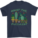 Gardening Fucculent Funny Plant Botanist Mens T-Shirt Cotton Gildan Navy Blue