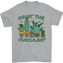 Gardening Fucculent Funny Plant Botanist Mens T-Shirt Cotton Gildan Sports Grey