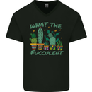 Gardening Fucculent Funny Plant Botanist Mens V-Neck Cotton T-Shirt Black