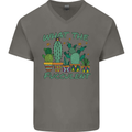 Gardening Fucculent Funny Plant Botanist Mens V-Neck Cotton T-Shirt Charcoal